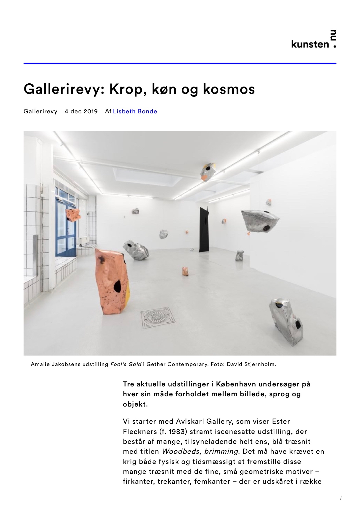 Kunsten.nu: Krop, Køn og Kosmos, 2019